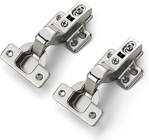 Ravinte Paquete de 60 30 pares de bisagras europeas para gabinetes de cocina, bisagras de puerta de gabinete de cierre suave, resistentes, sin
