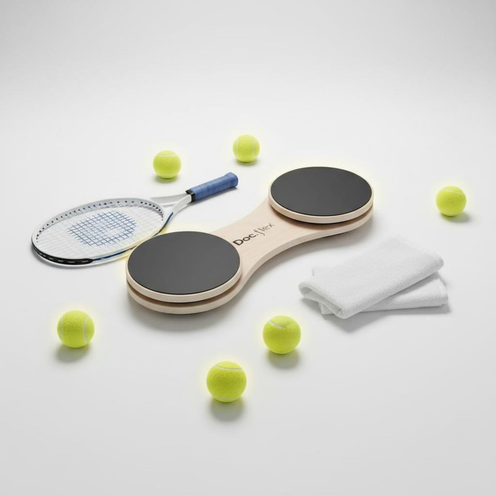 Gralara Training Balance Board Tavola Equilibrio Tennis Piattaforma Bilanciamento Pedana Stabilità Attrezzo Allenamento Legno con Superficie Antiscivolo