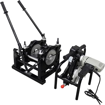 63-160mm HDPE Butt Fusion Welding Machine Pipe Fusion Welder PE PP PB PVDF Pipe Hot Melt Machine 110V Hand Push 2 Clamps
