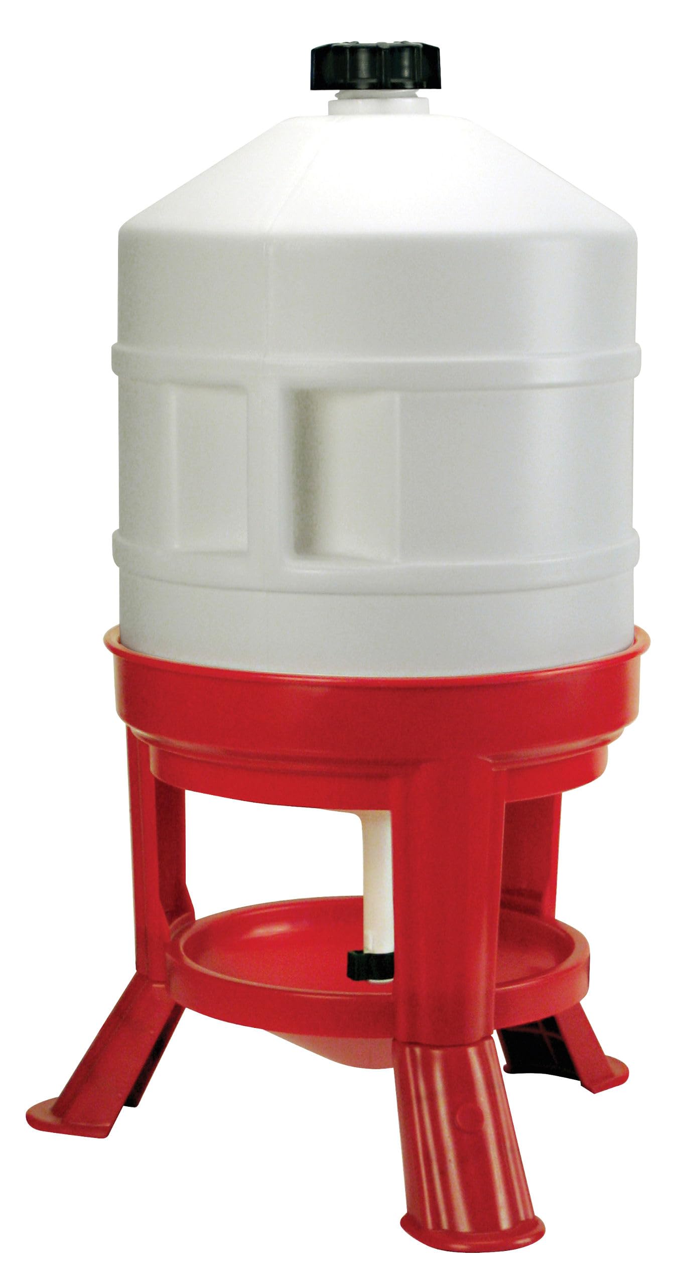 Kerbl Hobbyfarming Bebedero para Aves 30 l, Bebedero para gallinas, plástico, Altura 70 cm, se Puede llenar Desde Arriba, con Patas Anchas, Flujo de Agua Regulable