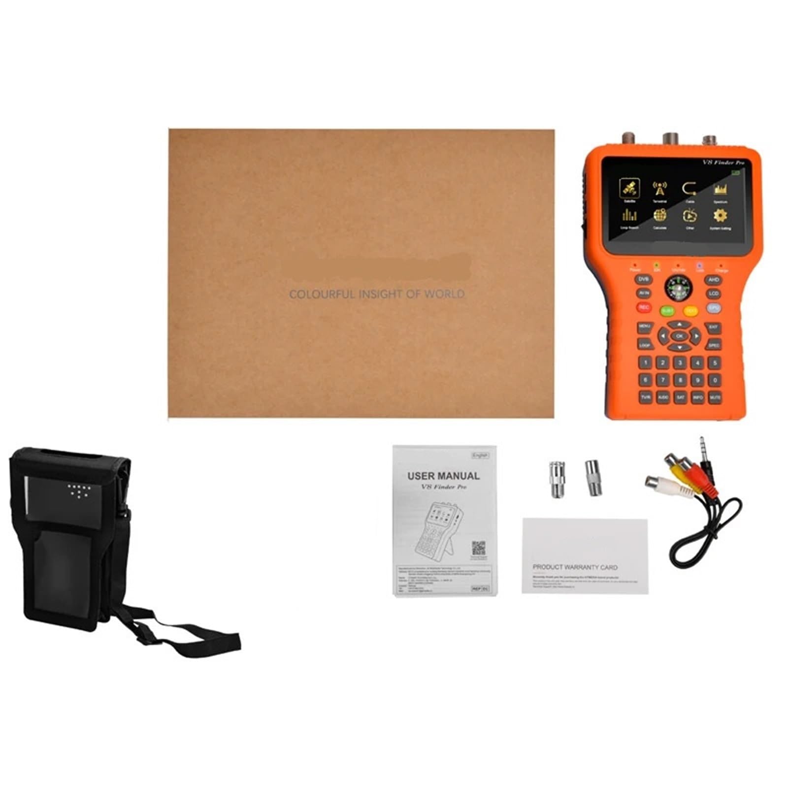 Buscador de señal satelital, V8 Finder Pro 2 Medidor De Señal Satelital DVB-S2X/S2/S/T2/T/C AHD H.265
