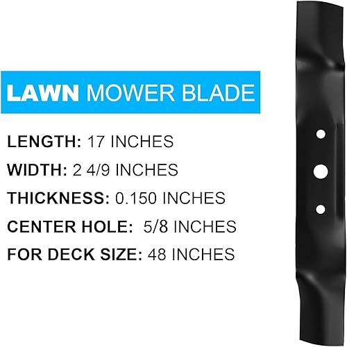 Miniatura 5 de Kit de husillo de hoja de cubierta de 48 pulgadas se adapta a John Deere L120 L130, reemplaza los husillos GY20050 GY20785, cuchillas GX20250