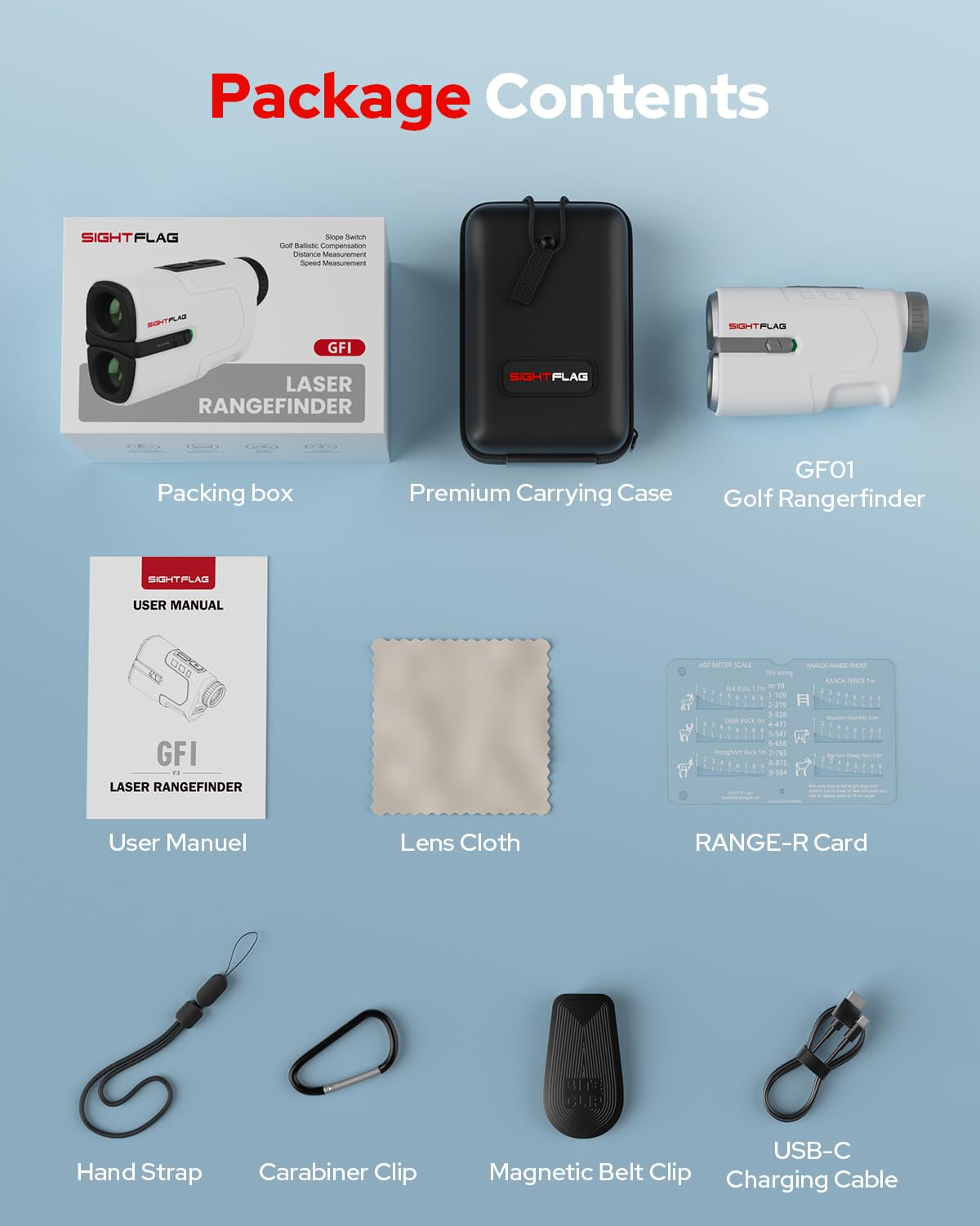 Telémetro de golf con pendiente, 1300 yardas láser para caza, aumento de 7.5X, mástil de bandera, bloqueo de vibración, buscadores de rango recargables con imán, accesorios de golf, regalo para