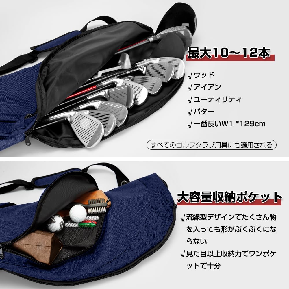 Amazon | OUTDOORMASTER ゴルフ クラブケース 防水加工 ゴルフバッグ 