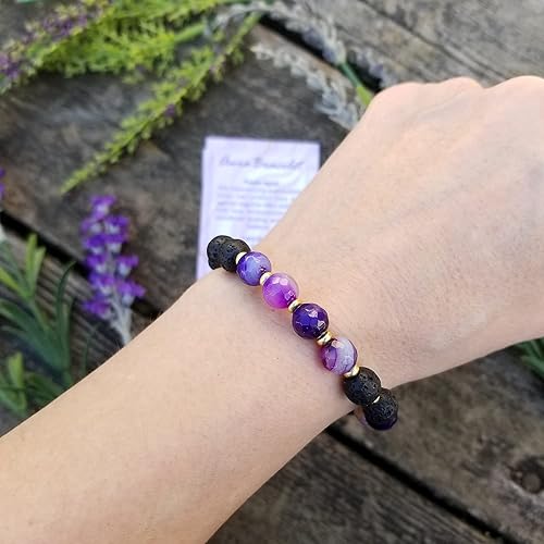 Miniatura 2 de Comfy Yoga - Pulsera de aromaterapia ajustable - Pulsera de aceite esencial - Pulsera de piedra de lava - Joyas de yoga - Pulsera difusora de aceite