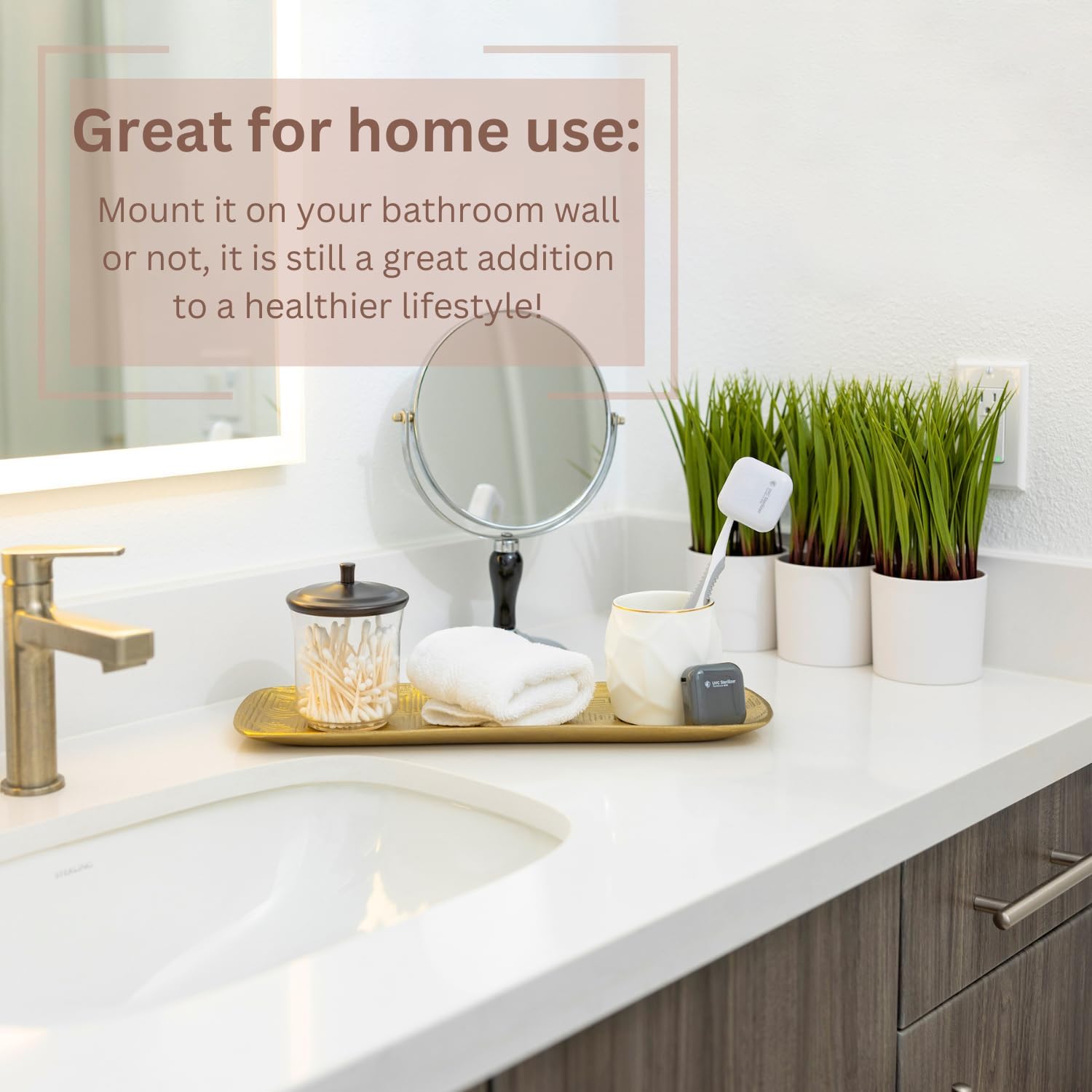 UV-C Toothbrush Cleaner, Portable Brush Cover, Holder, and Travel Case for Almost All Toothbrush Sizes