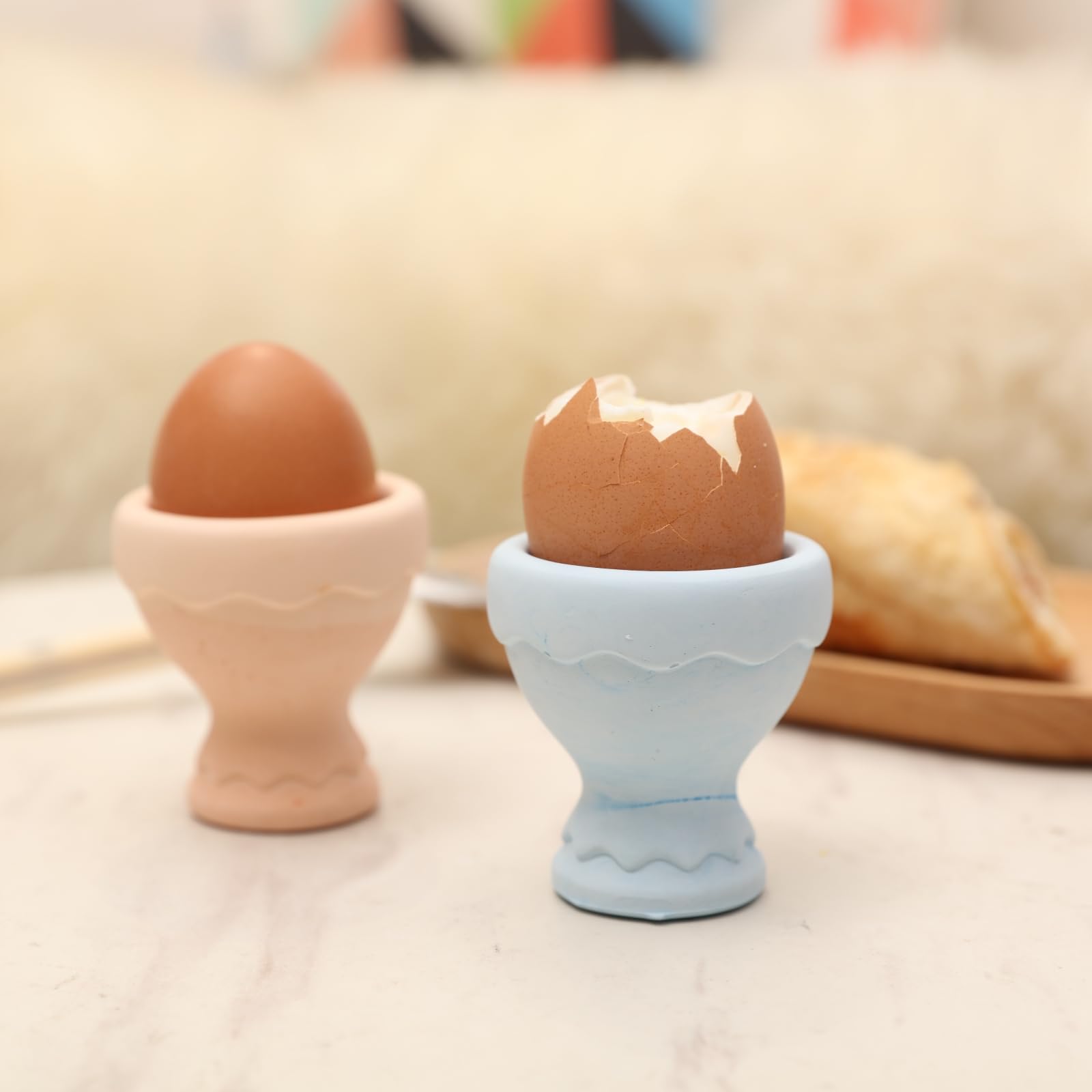 BOOWAN NICOLE Jesmonite SH1055-1-2 Egg Cup, Concrete Silicone Mould