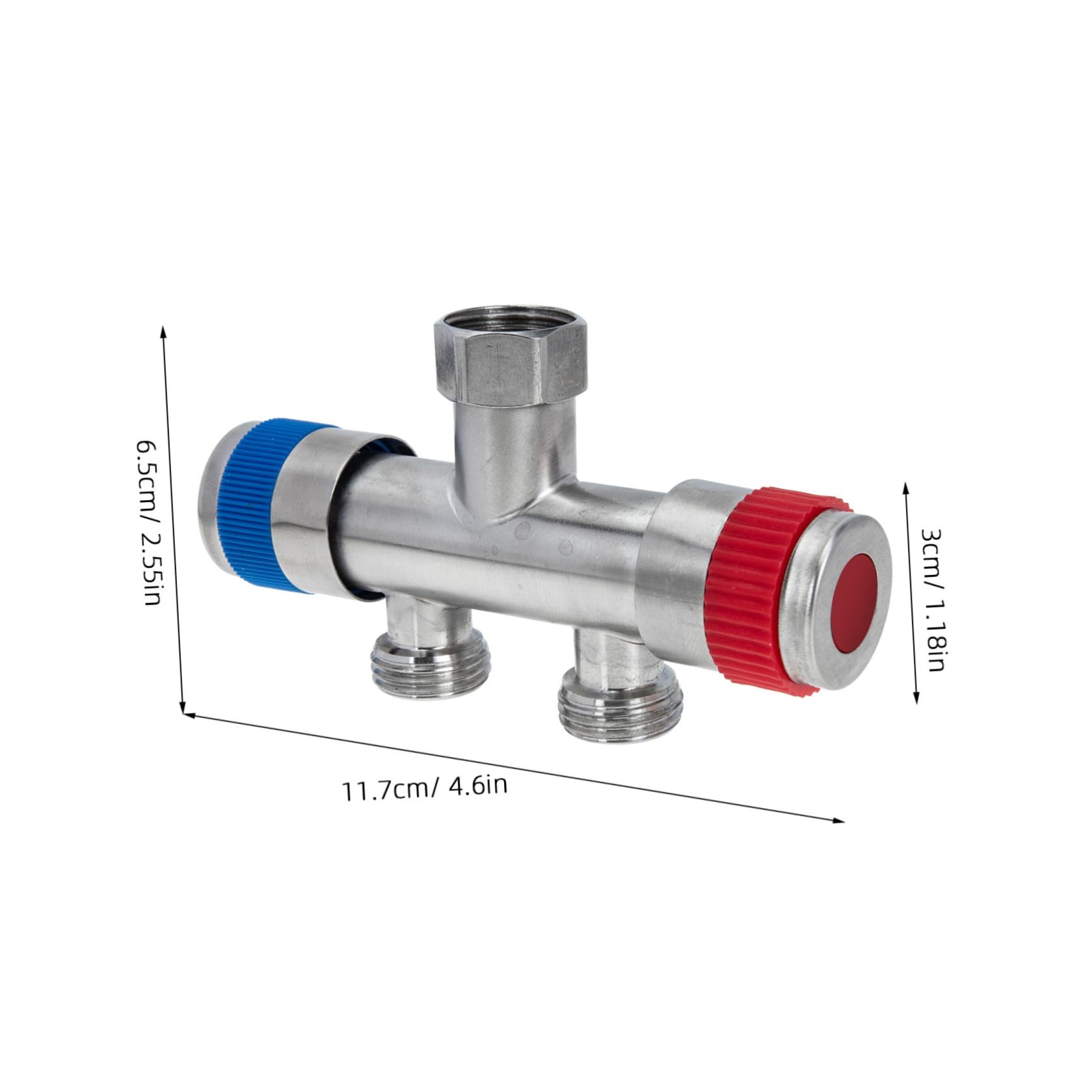 Adaptador de agua divisor de manguera para lavadora, acero inoxidable, resistente a la corrosión, diseño de alta presión, grifo fuerte y conexión de manguera