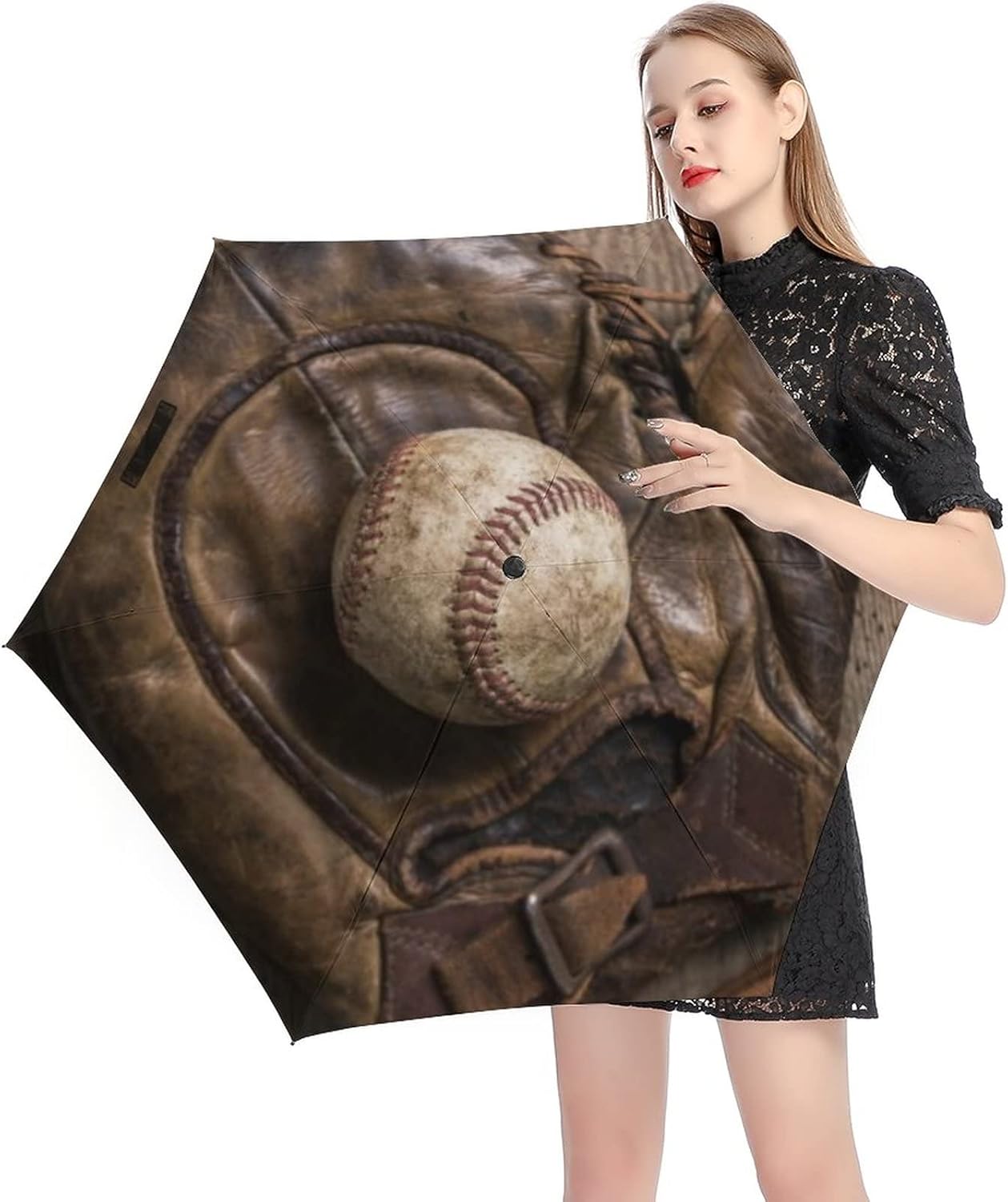 UDDesign ヴィンテージ 野球用具 傘 日傘 UV加工 晴れ雨兼用 雨 かさ