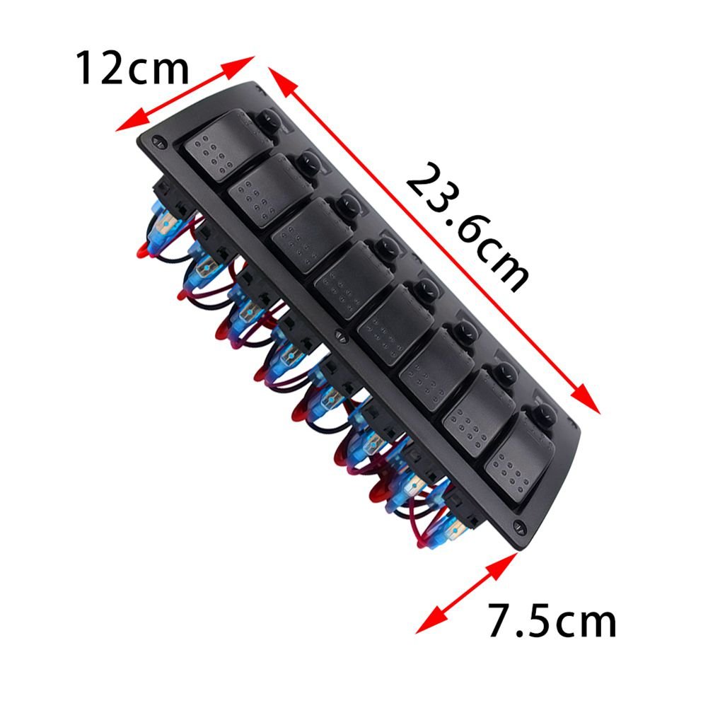 ?�d? samochodowa prze??cznik ko?yskowy Panel 8 3PIN & wodoodporny wy??cznik przeci??eniowy prze??cznik LED DC12/24V w??czniki