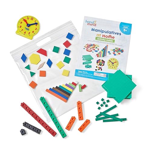 Miniatura 7 de hand2mind -93538 Kit de manipuladores de matemáticas para niños de grado K-2, con cubos a presión, base de diez bloques, barras de cocina, bloques