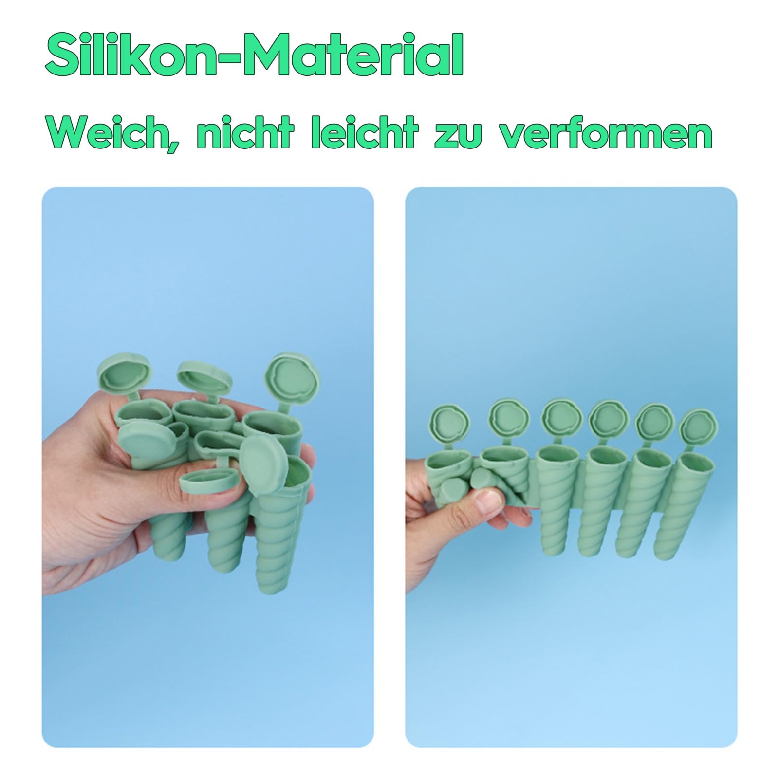 Set Di 2 Stampi Per Ghiaccioli In Silicone - Personaggi E Mostri, Con Steli Riutilizzabili, Per Bambini