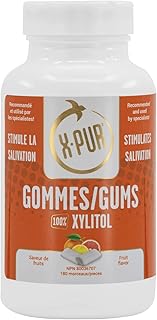 X-PUR - Xylitol Gum For Dry Mouth And Bad Breath - Fruit Flavored Xylitol Gum - Perfect For Diabetics - Stimulates Saliva - 100% Natural - Gluten-Free, GMO Free - Pack of 180 Gums
