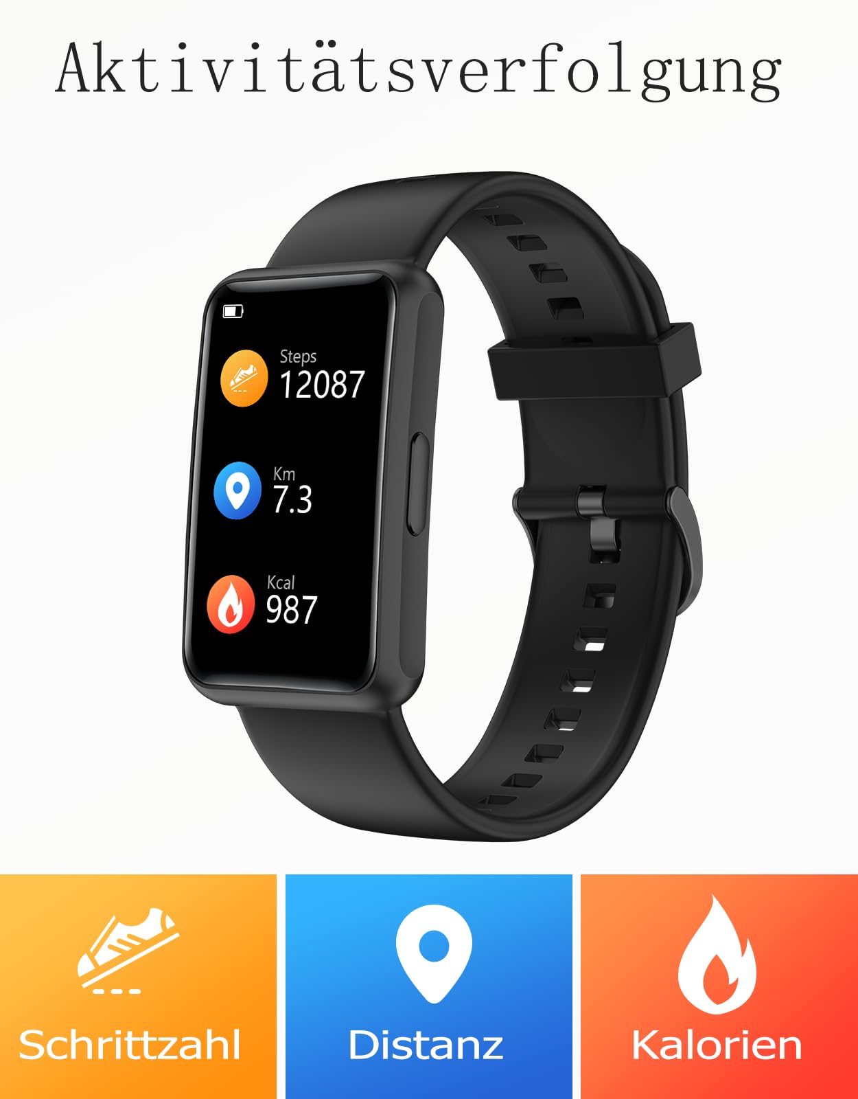 Schrittzähler Uhr (Ohne App/Ohne Handy) 1,47'' Screen Einfach Fitness Tracker Smartwatch mit Kalorienzähler Schlafmonitor Stoppuhr Wasserdicht Timer Gehen Laufen Fitnessuhr für Senioren/Männer/Frauen