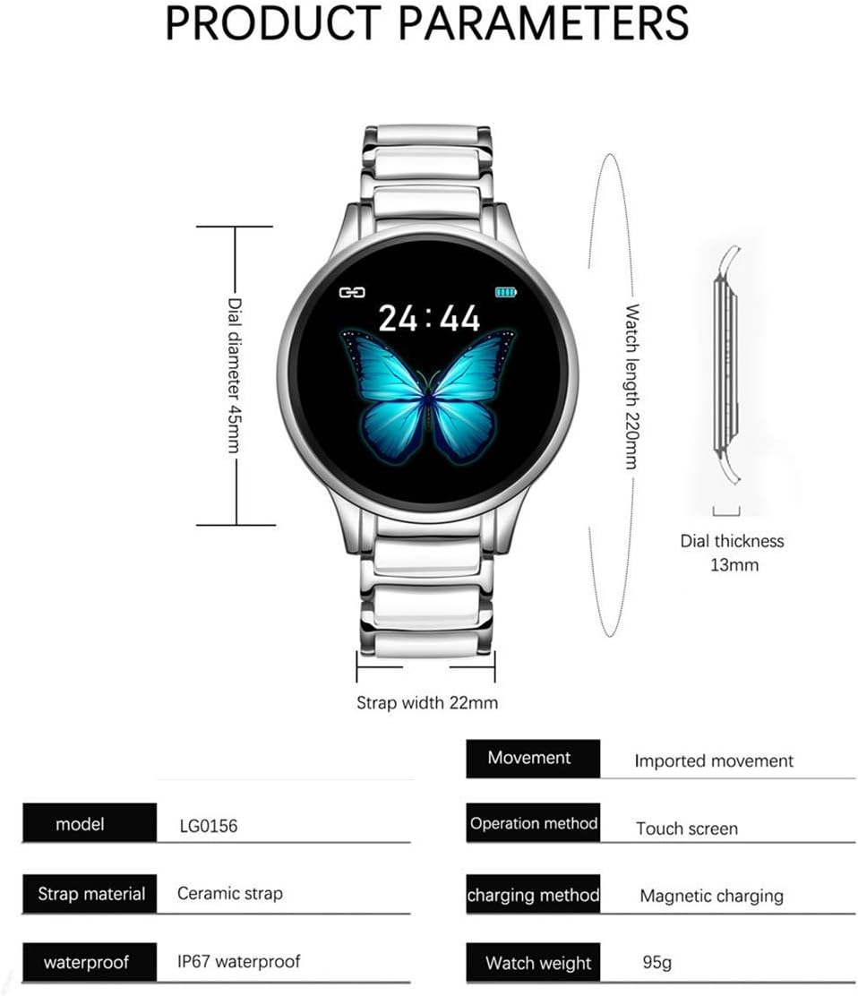 Amazon.com: Q8 Color Rosa Pantalla Reloj Inteligente Mujeres SmartWatch  Moda Fitness Tracker Monitor Frecuencia Cardíaca Precio Pulsera No No No :  Todo lo demás
