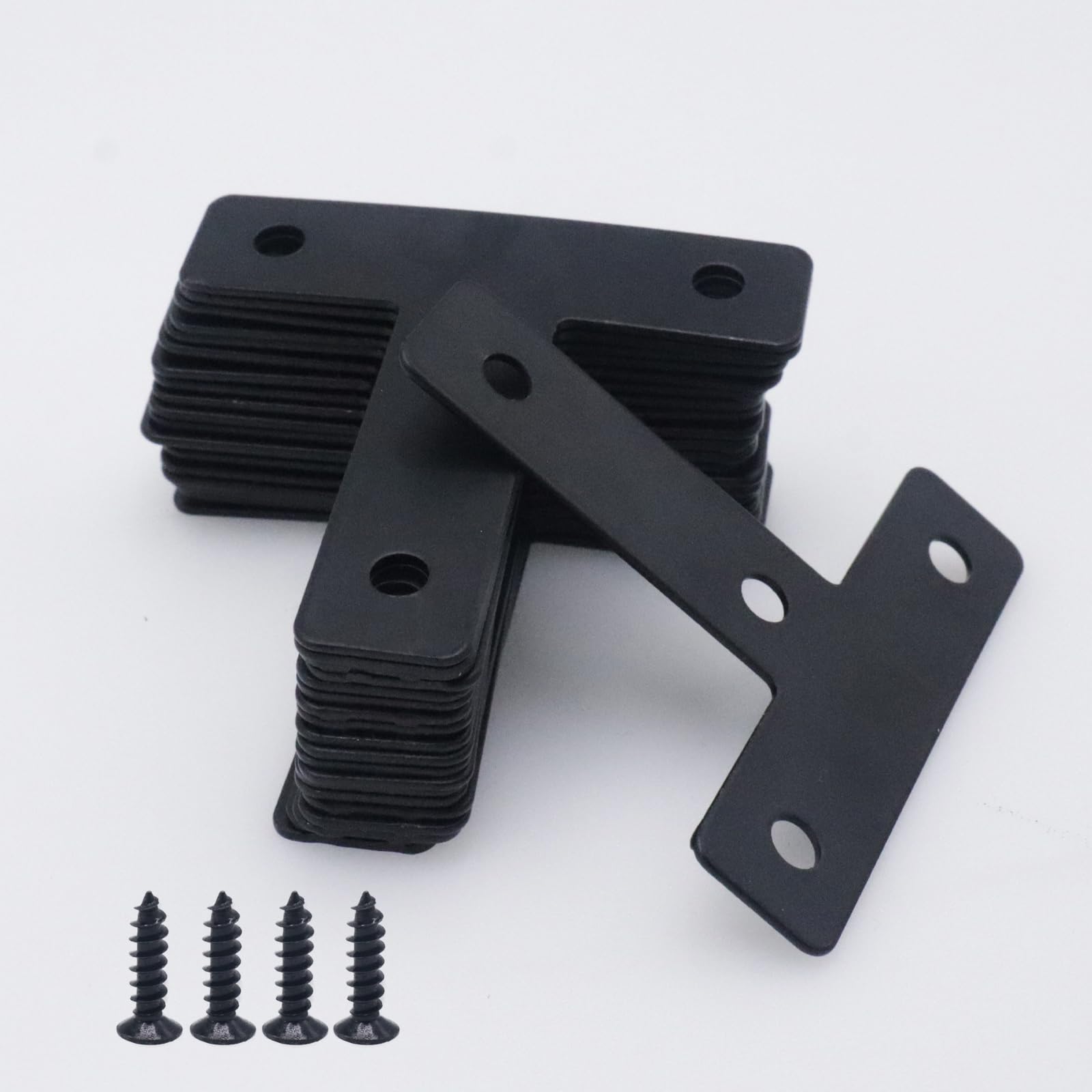 20-Pack Steel T-Shape Mending Plate Corner Brace 2.4 Inch for Wood