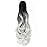 FELENDY Ponytail Extension Claw 18 20 Curly Wavy Straight Clip in Hairpiece One Piece A Jaw Long Pony Tails for Women (Black To Silver Grey,Curly)