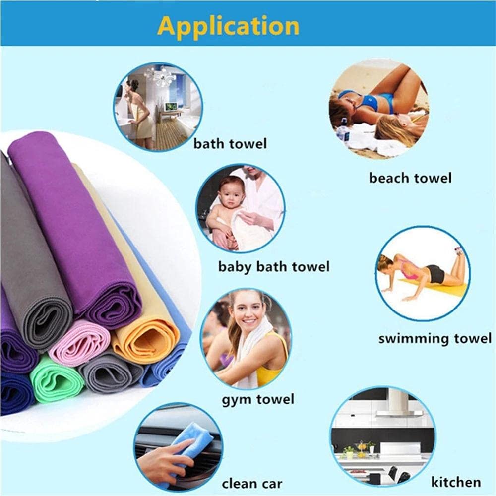 Grande Serviette de Plage 100X200cm Loup sous la Lune la Nuit Serviette de Bain Serviette en Microfibre Parfaite pour Le Sport, Voyages, Plage, Camping et randonnées, Yoga et Natation