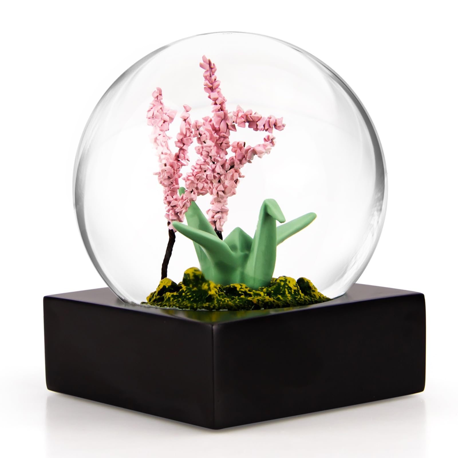 Cherry Blossom Snow Globe for Girls, Thousand Paper Crane Snow Globe Water Globe Home Decor Cherry Snow Globes for Women Kids Christmas Birthday