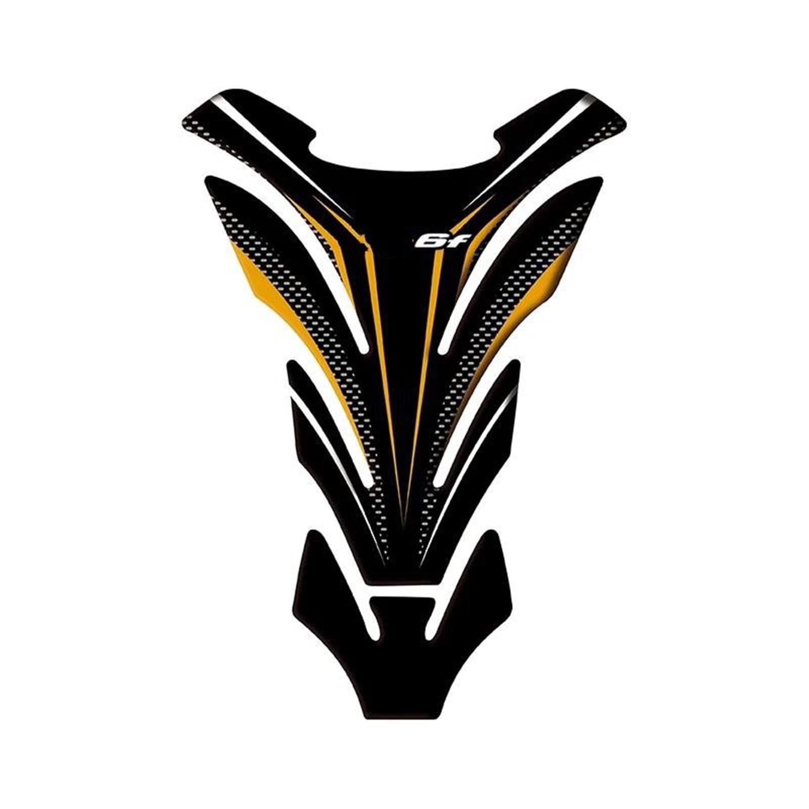 Carbon-Look Motorcycle Tank Pad Protector Decal for Kawasaki ER6F for ER-6F Fishbone Tank Pad(Color10)