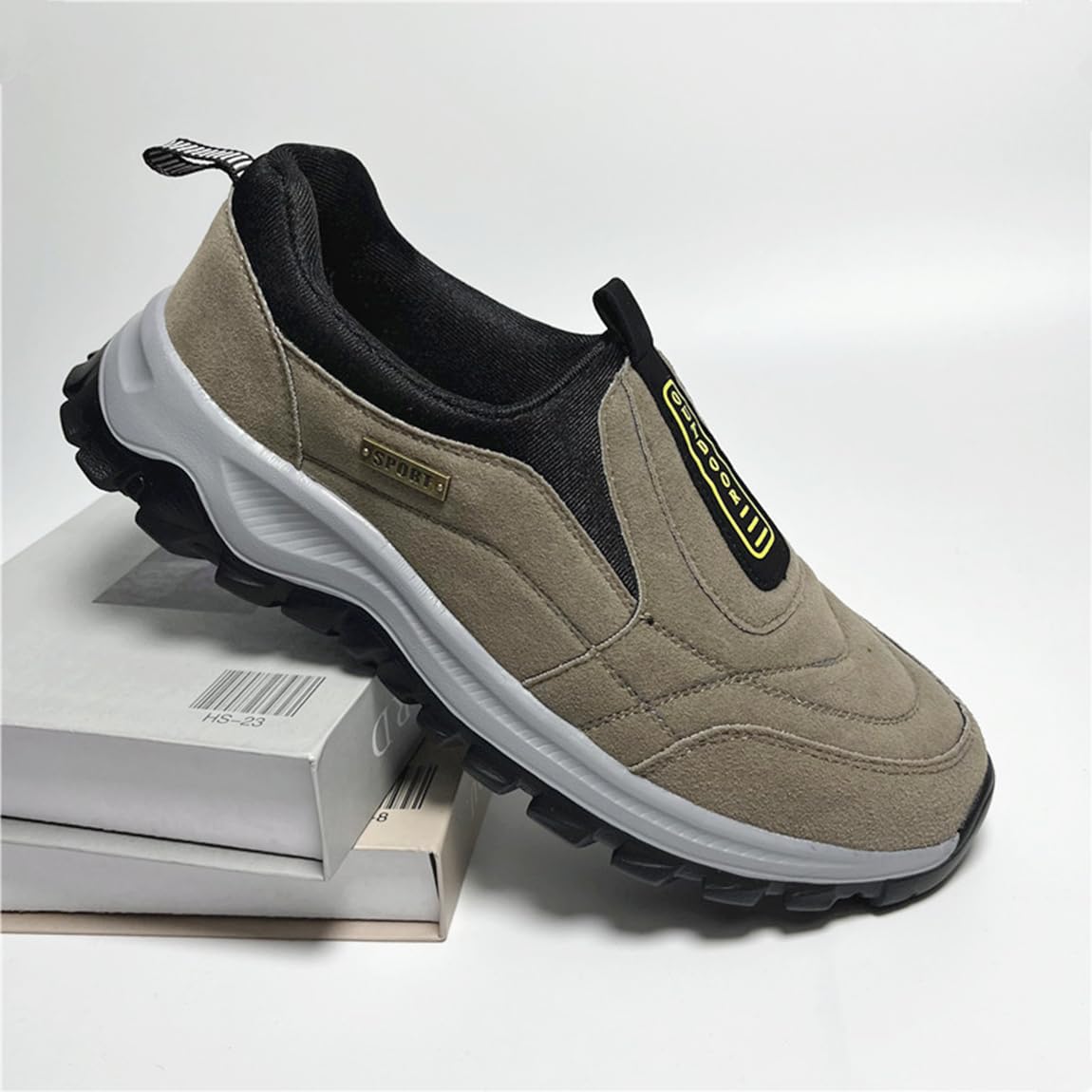 Mocasines sin Cordones para Hombre Zapatillas Ortopédicas Calzado de Walking Deportivo Zapatillas de Senderismo y Trekking