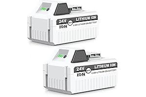 Sun Joe 24V Battery: 2 Packs 6.0Ah for Snow Joe +