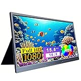 Monitor Portátil 15,6'' FHD 1080P IPS Extensor De Tela Ultra com Alto-falantes e Suporte Conectividade USB Tipo C HDMI para Laptop Notebook PC Celular Trabalho Jogos