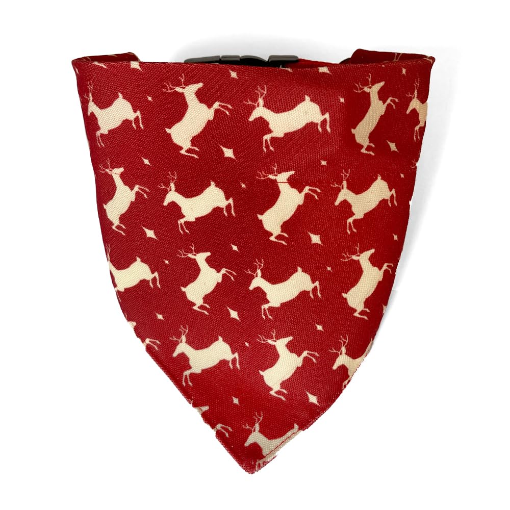That Dog In Tuxedo Christmas Dog Bandana/Dog Scarf for Christmas with Adjustable Dog Collar (M-L, Vintage Reindeer - Maroon) (B0CP1WD2JL) Amazon Price History, Amazon Price Tracker