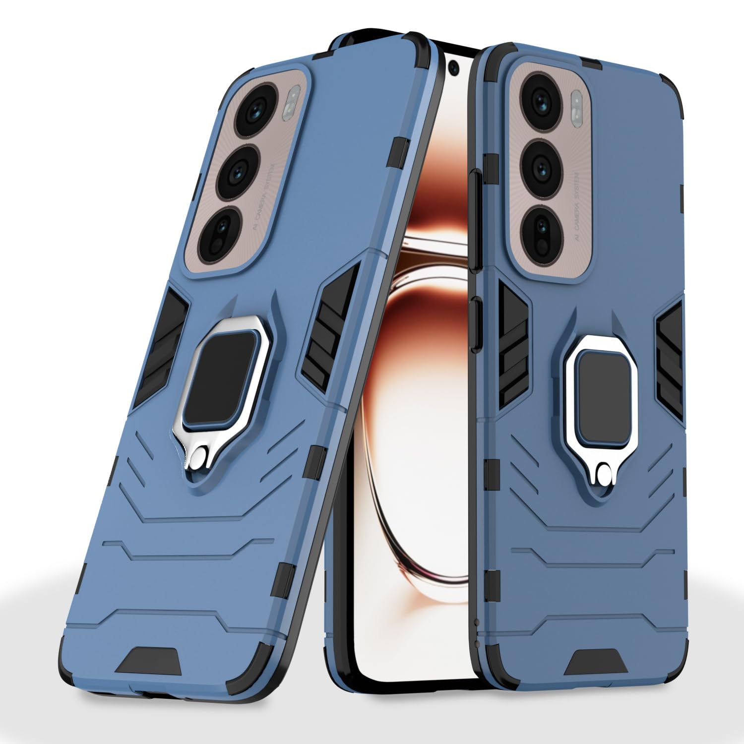 Pikkme D5 Tough Armor Back Cover | 360 Protection Case | Ring Holder Stand Bumper Case for Oppo Reno 12 Pro 5G (Blue) (B0D9WBWDJ2) Amazon Price History, Amazon Price Tracker