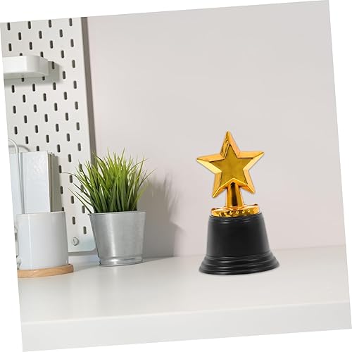 Miniatura 2 de Toyvian Paquete de 6 premios de mini trofeos de estrellas a granel (4.6 pulgadas), trofeos de estrellas doradas de plástico para recuerdos de fiesta