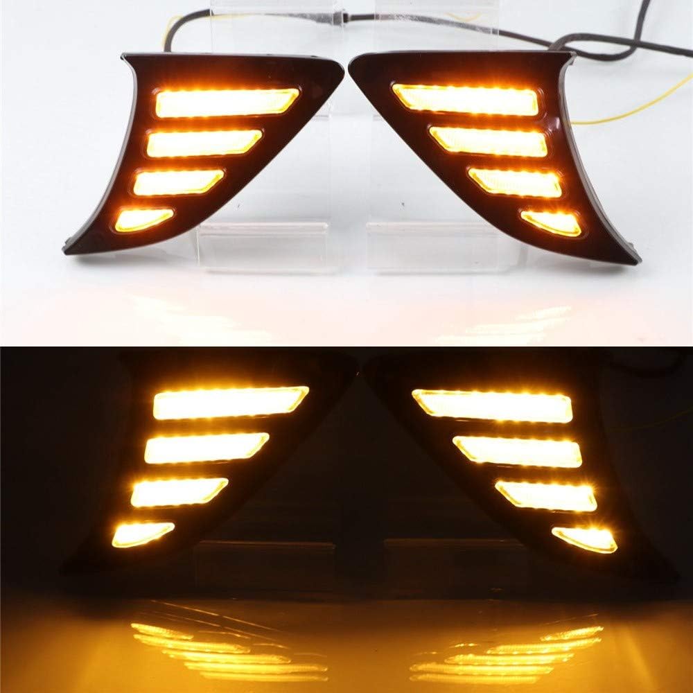 LED Daytime Running Light for Suzuki Ciaz 2018 2019 2020, LED White DRL With Streamer Yellow Turn Signals