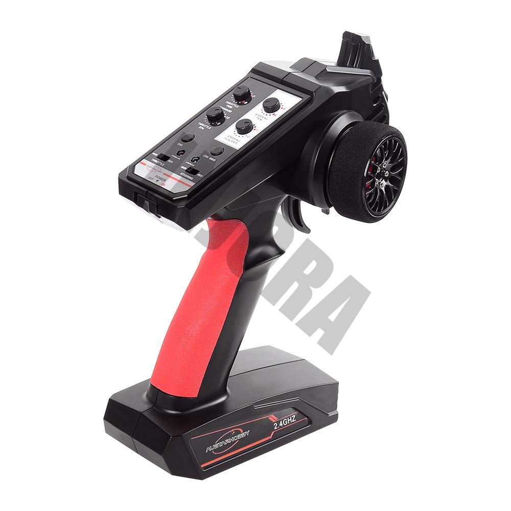 INJORA Telecomando RC Car con ricevitore, 2,4 GHz, 4 canali, radio radiocomandata radiocomandata con ricevitore per RC Car RC Barca