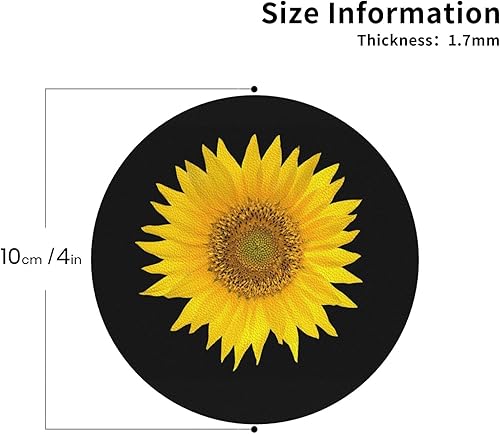 Miniatura 3 de Hermosos posavasos de girasol para bebidas, juego de 6, posavasos de piel sintética absorbente para mesa de café, decoración del hogar, regalo de