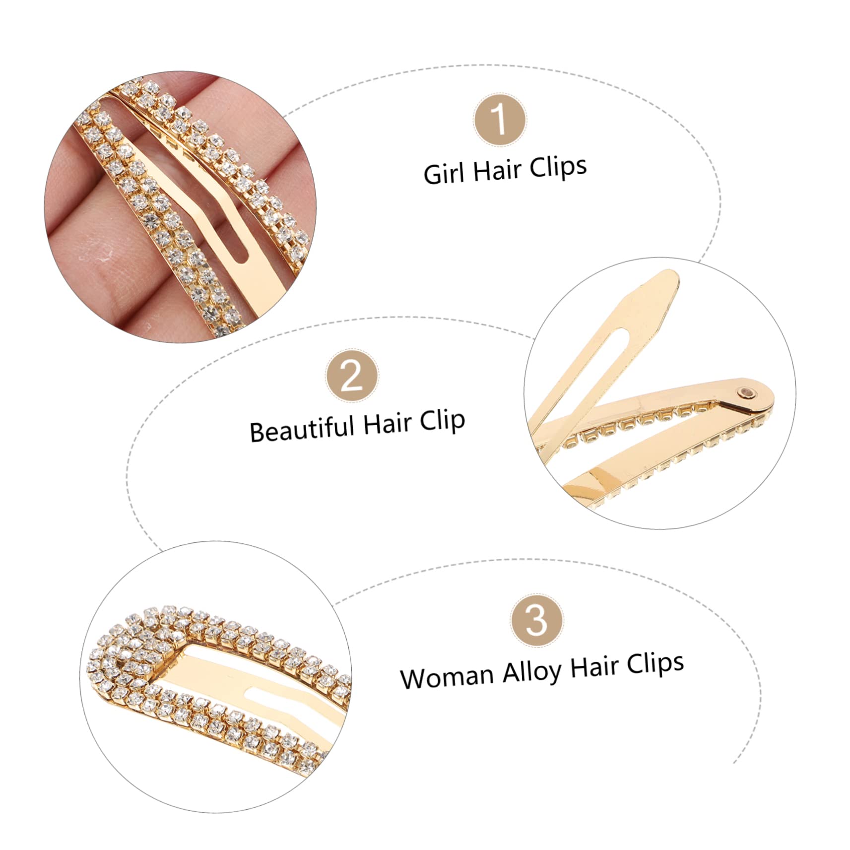 minkissy 50piezas Horquillas Rhinestone Para Mujer y Niñas Clips De Pelo Elegantes Para Bodas y Fiestas Accesorios De Moda Para Peinados Diarios y Especiales