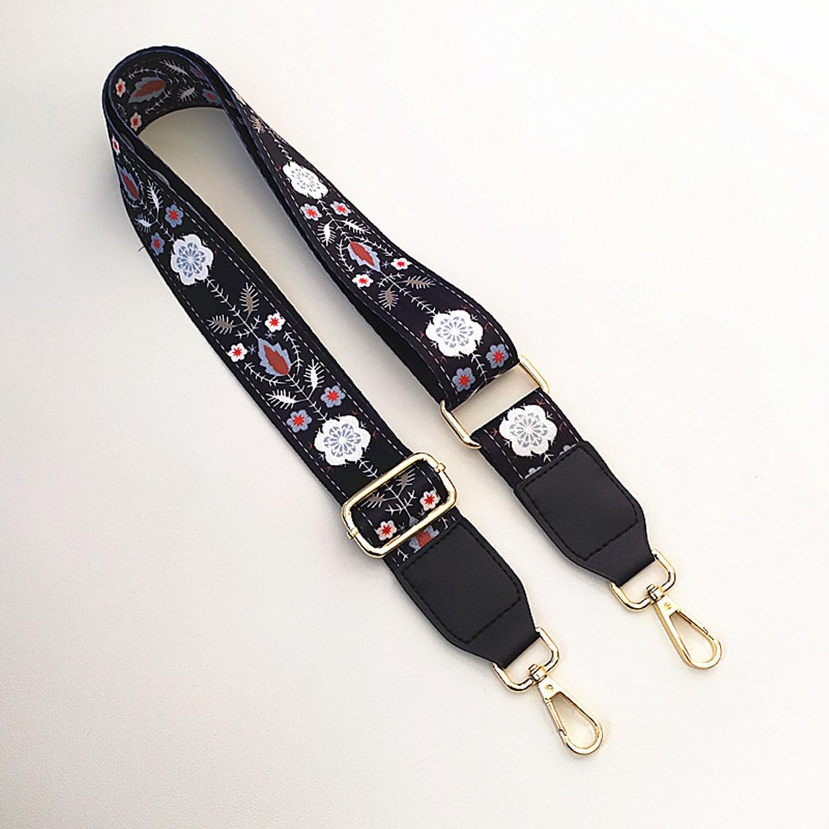 YFWOKSL Wide Shoulder Strap Adjustable Replacement Belt Guitar Style Crossbody Bag Handbag Strap Water grass Canvas Straps (black)