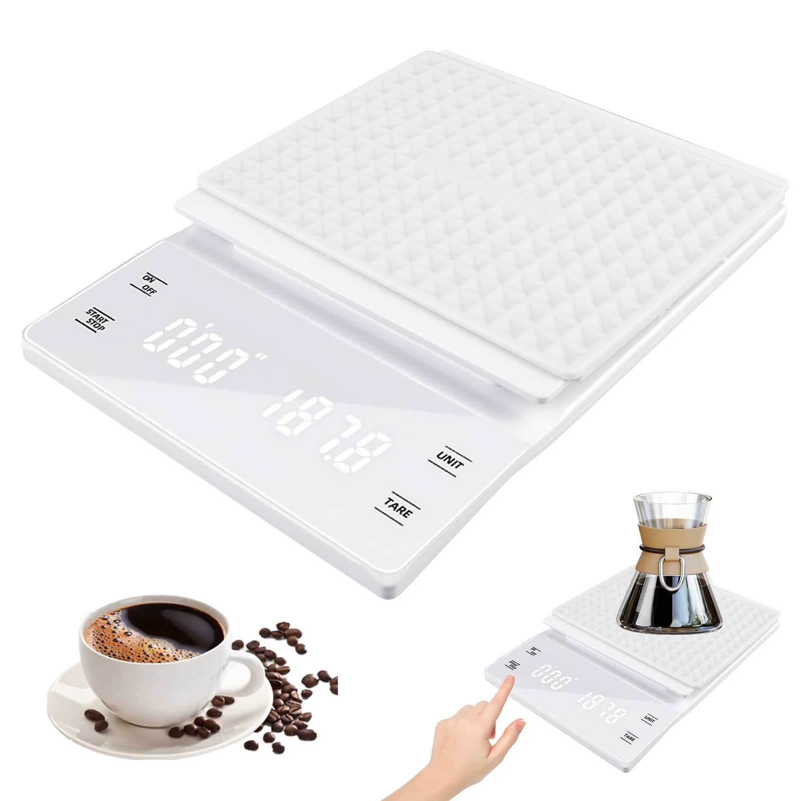 balance café numérique minuterie