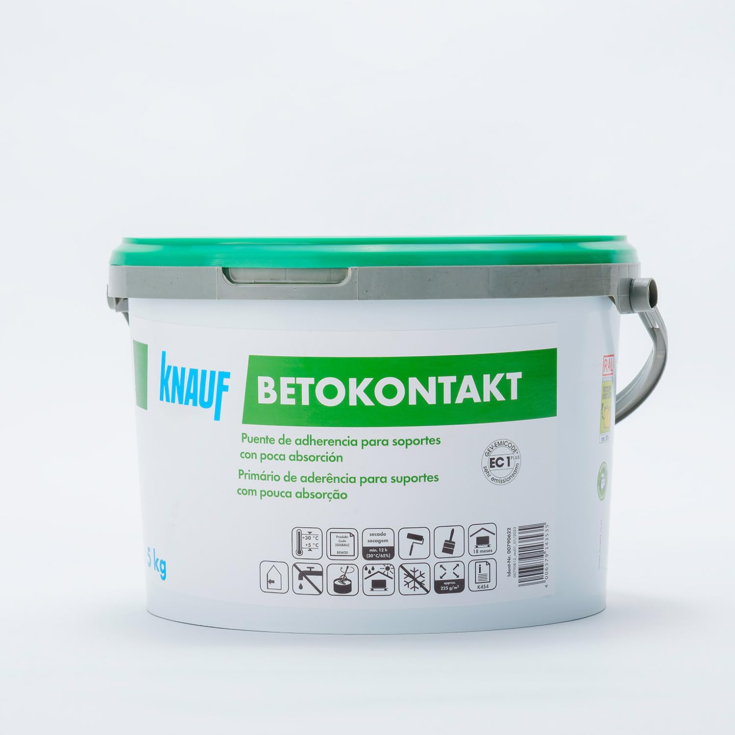 KNAUF - Puente de Adherencia Betokontakt 5 kg - Color Rosa - Puente de Unión para Soporte Lisos y Poco Absorbentes - Máxima Adherencia a Hormigón y Cerámica - Gran Rendimiento
