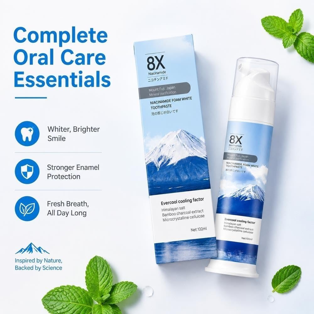 Dentifrice À La Nicotinamide, Mousse Douce For Soins Bucco-dentaires