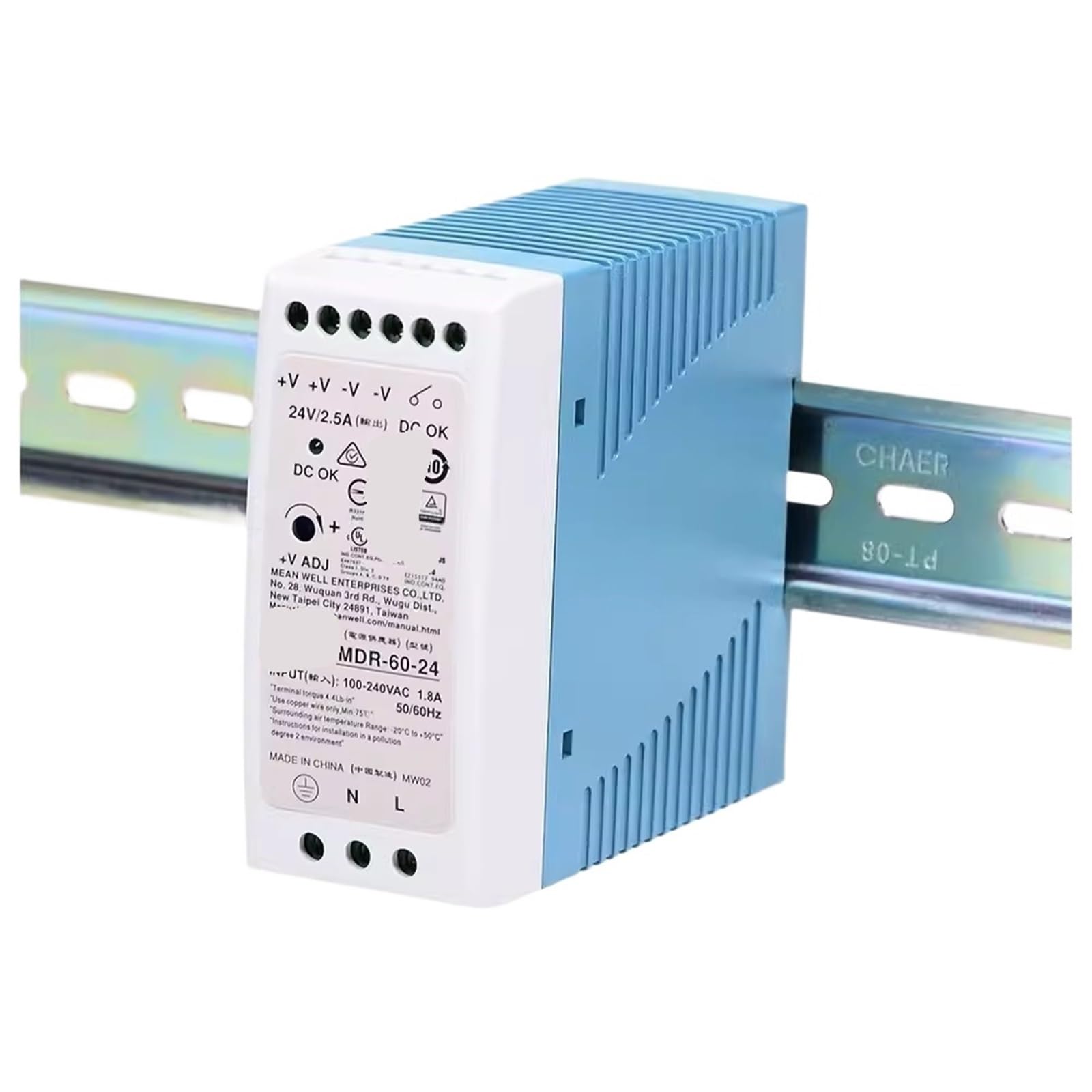 MDR-60 MDR-60-5V 10A MDR-60-12V 5A MDR-60-24V 2,5A MDR-60-48V 1,25A Schienentyp 60W Schaltnetzteil(MDR-60-5V 10A)