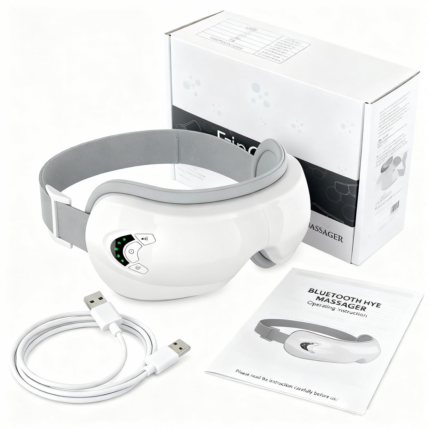 Eye Massager with Heat and Music Relaxation and Stress Relief Device Heated Eye Mask Massage for Migraines Headache