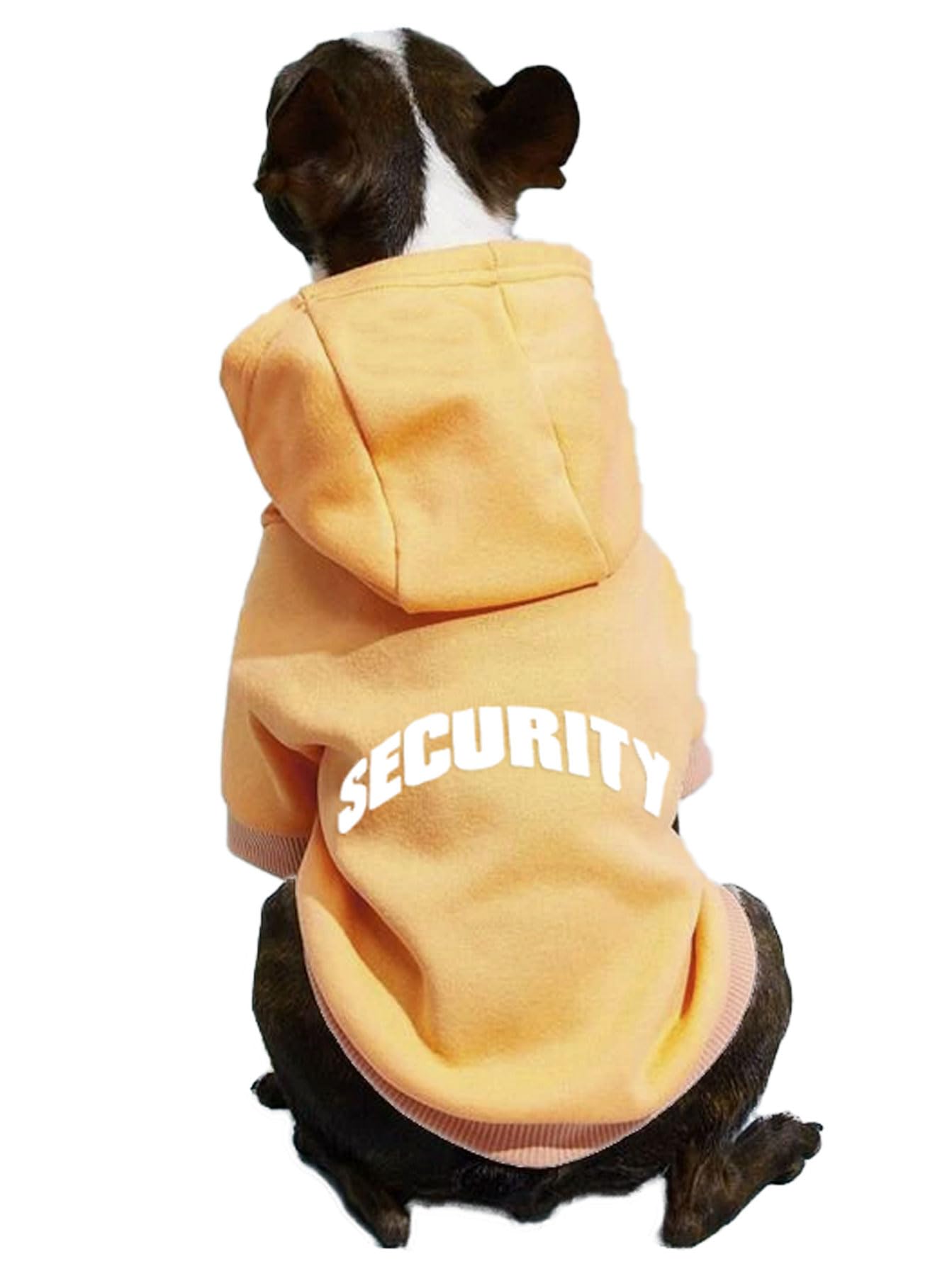 Small Dog Hoodie Security Dog Hoodies Puppy Sweatshirt Pet Dog Hoodies for Medium Dogs, Yellow, Large (8.8-13.2lb)