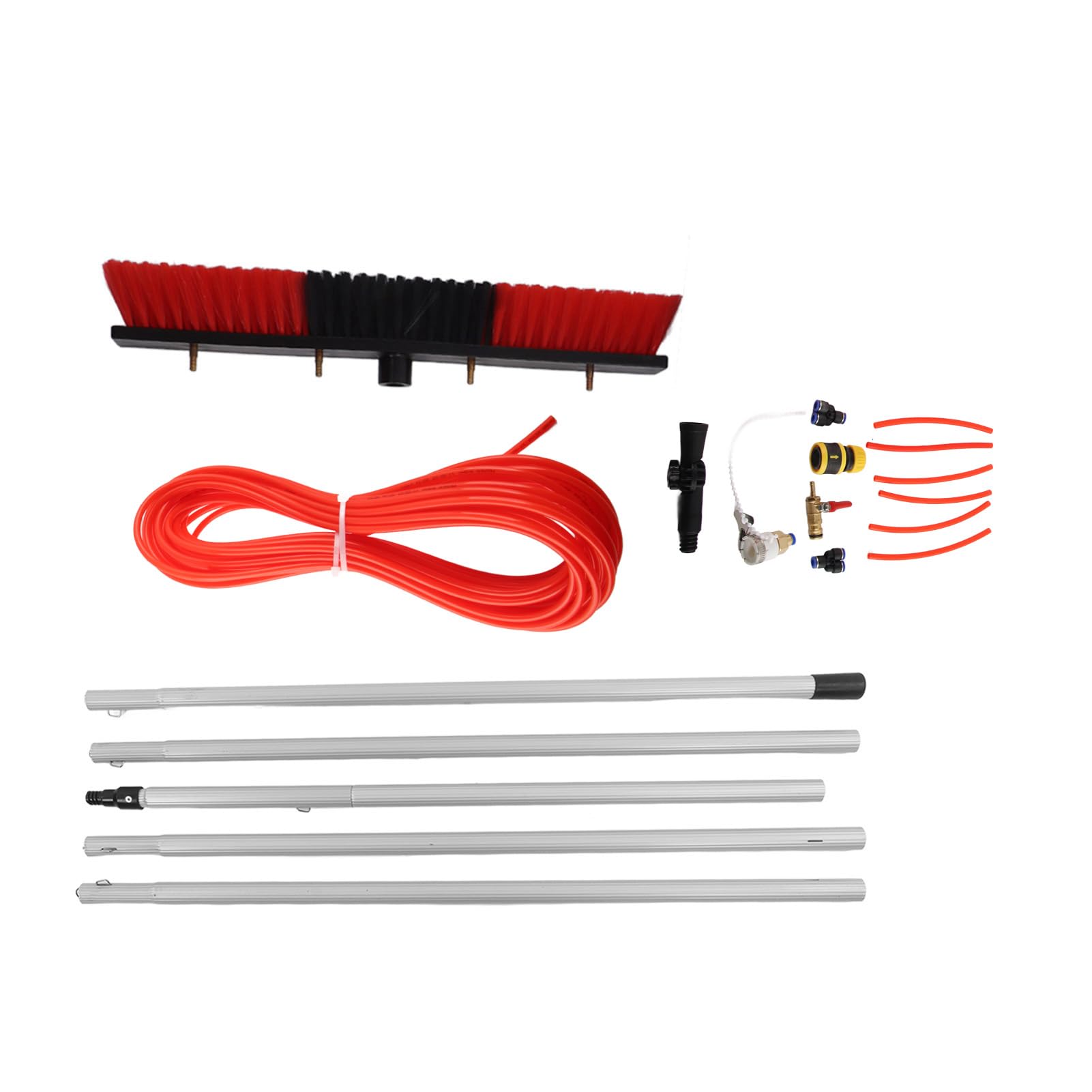 Fed Pole Kit, Fed Brush Duty, groß, Tragbar, Ausziehbar, Reiniger, Solarpanelsystem, 6 M Stange, Plus 50 Cm Bürste, Fensterscheiben und Rea, Pole Kit, Water SystemWater (5 m Stange plus 50 cm