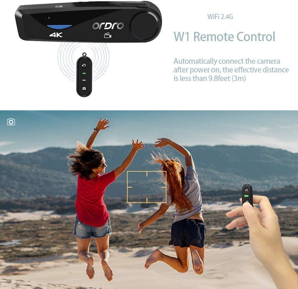 Amazon | ORDRO EP6 ビデオカメラ 4K 充電式 ミニ ボディ カメラ 