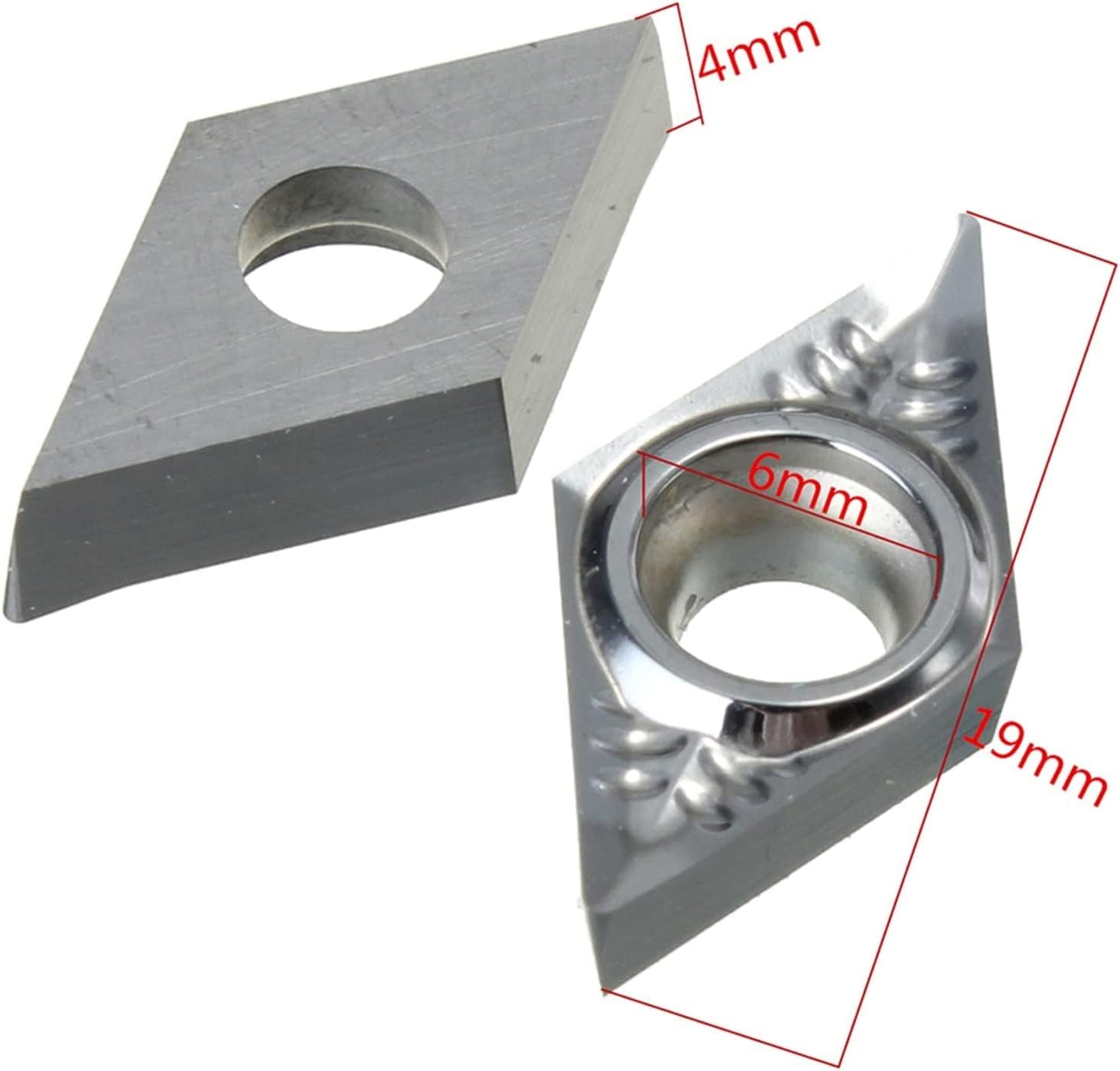 herramientas de corte para torno metalicocuchillas 10 piezas DCGT11T302 DCGT11T304 DCGT11T308 DCGT32.51 AK H01 hoja de aluminio torno de madera herramienta de torneado CNC for aluminio (tamaño DCGT11T