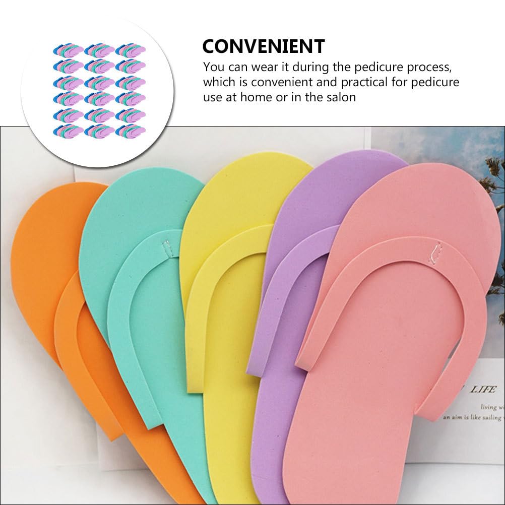FRCOLOR 24 Paia Pantofole Usa e Getta Infradito Per Spa Infradito Antiscivolo Pantofole Per Unghie Pantofola Separatore Di Dita Infradito Estive Sandalo Ospiti Pedicure Eva Mancare Sandali