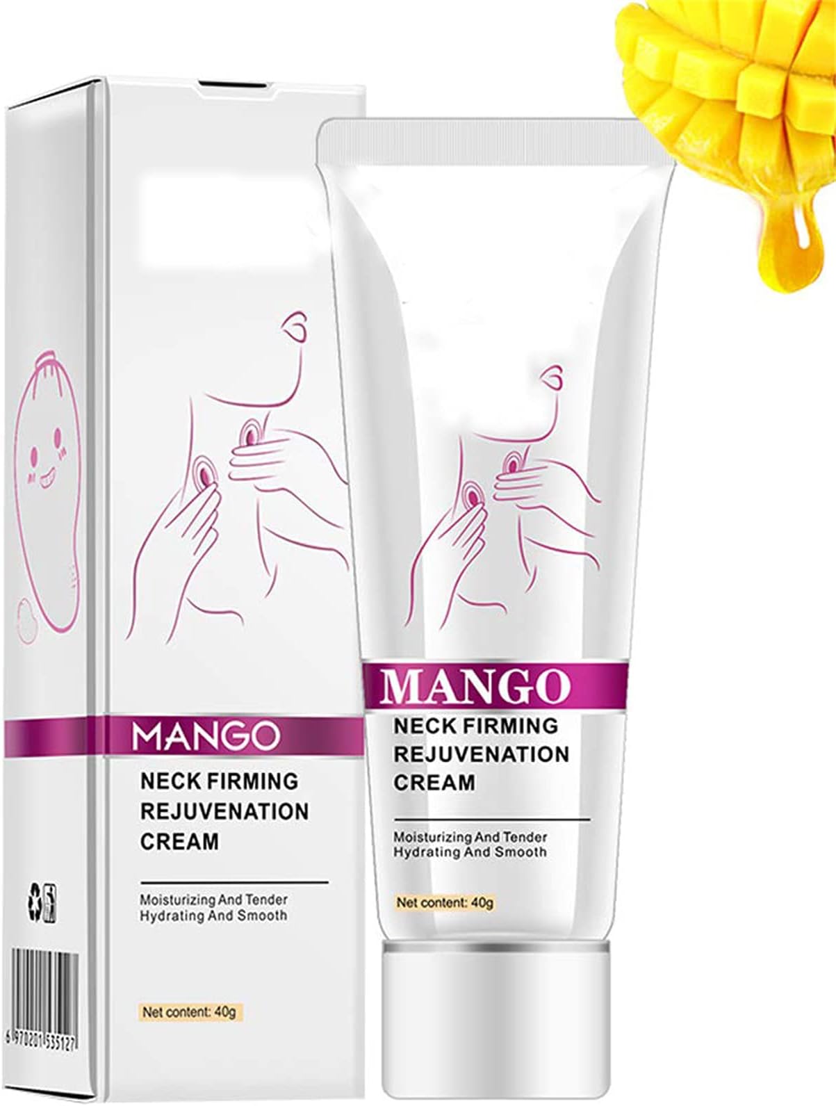 RtopR Neck Cream, RtopR Mango Neck Firming Cream,Wrinkle Cream for Neck, Anti Aging - Repair Crepe Skin,Neck Firming Cream - Best for Tightening Sagging Skin