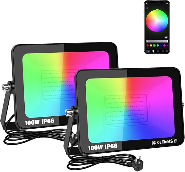 RIGIDON RGB LED Flutlicht 100W APP-Steuerung