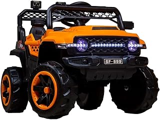 سيارة ركوب كهربائية للاطفال مع جهاز تحكم عن بعد لولا من دريم لاند - برتقالي - SF-699