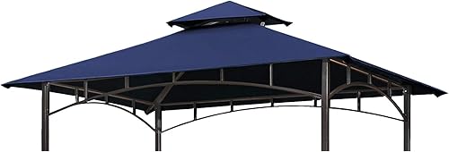Miniatura 15 de Eurmax USA Cubierta de Reemplazo para Cenador de Parrilla de Alto Rendimiento 5x8, Toldo para Refugio de Barbacoa (Cacao)