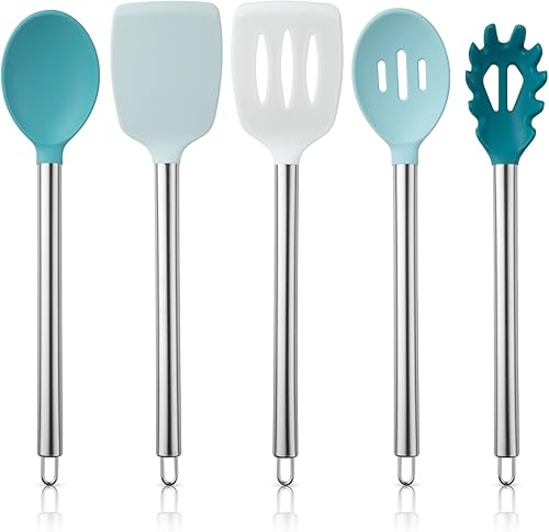 Miniatura 24 de COOK WITH COLOR Juego de utensilios de cocina de silicona, juego de utensilios de cocina, utensilios de cocina de silicona fáciles de limpiar,